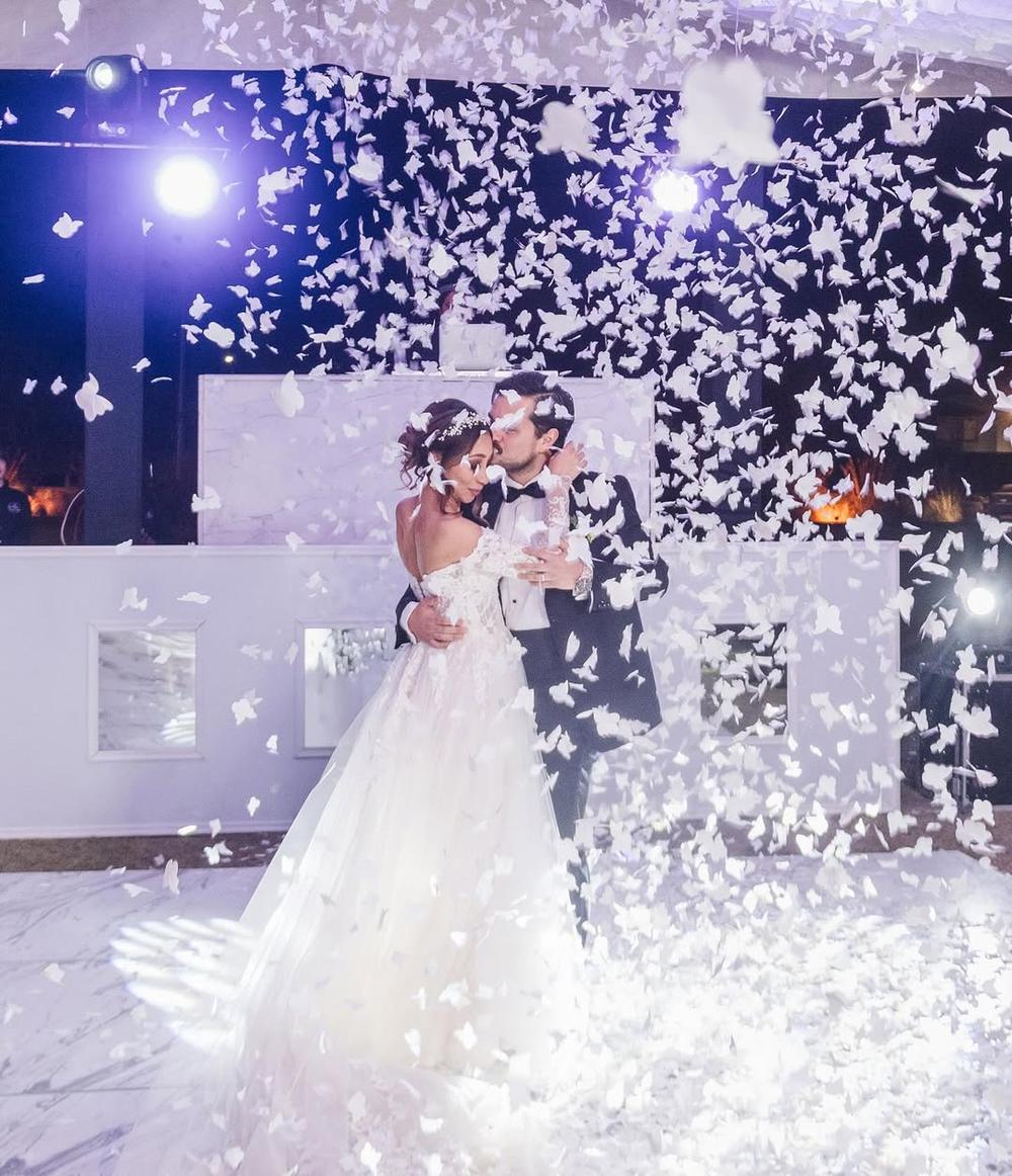 Primer baile con confeti, David Roche Photography